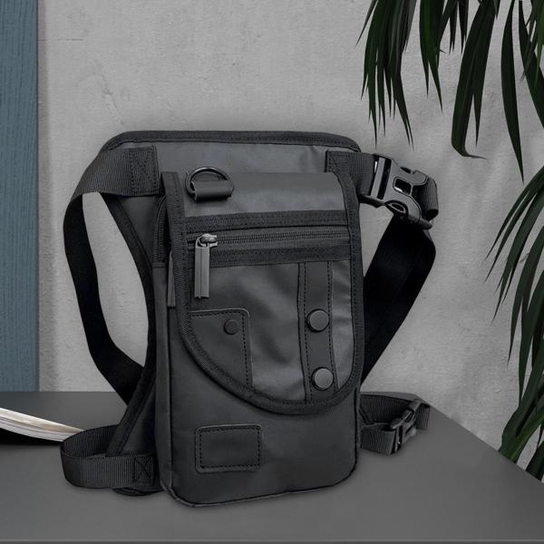 ドロップ レッグ ポーチ バッグ フィッシング タックル バッグ フィッティング サイクリング ハイキング 旅行 ブラック