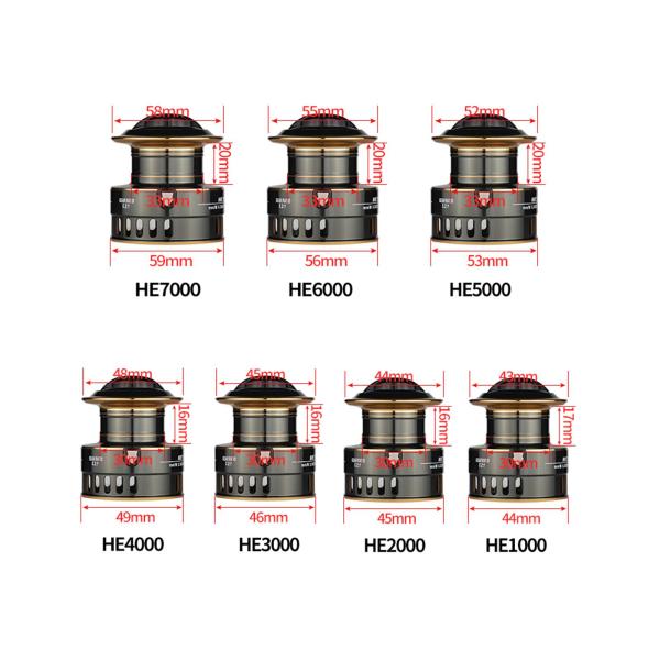 金属釣りリール左最大ドラグ 18kg トラウト屋外コイ 4000 のアクセサリー