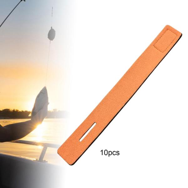 釣り竿ストラップ ラップ釣り竿タイ 銀行釣りガレージ用 10個 オレンジ