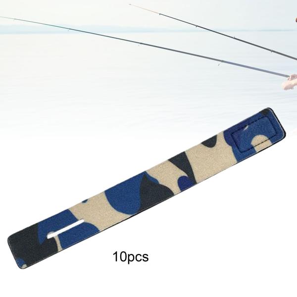 10 個釣り竿ストラップラップ釣り竿ネクタイ銀行釣りガレージ迷彩