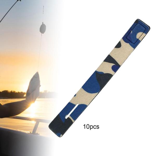 10 個釣り竿ストラップラップ釣り竿ネクタイ銀行釣りガレージ迷彩