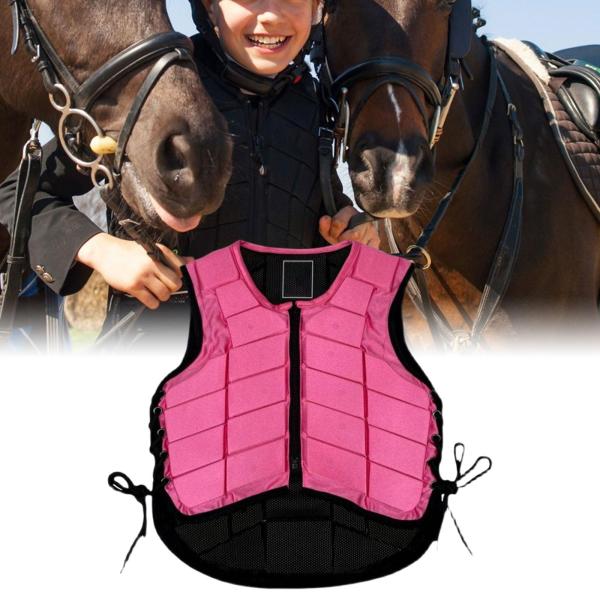 乗馬用プロテクター アクセサリー  プロテクト 乗馬ベスト 子供用 L ピンク