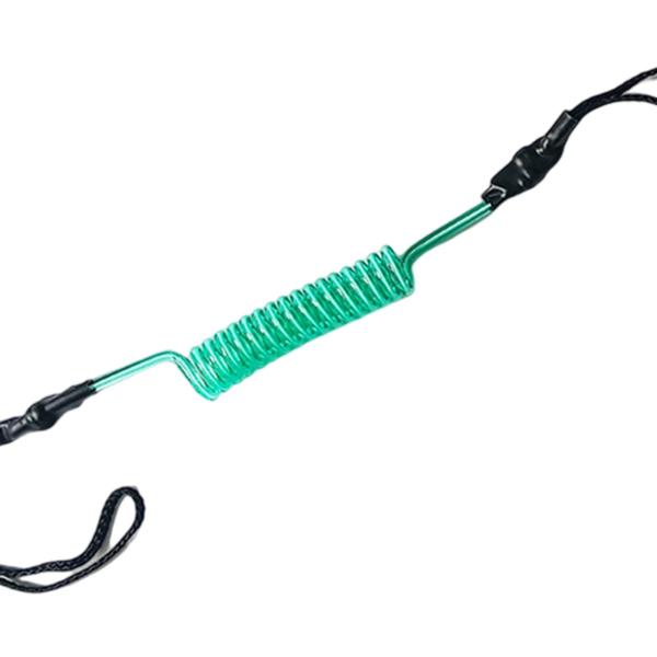 サーフボード リーシュ サーフィン コイル状パドルボード ロープ コード パドルボード リスト ロープ グリーン