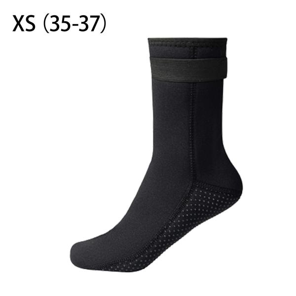 3mm ネオプレン ダイビング ソックス 大人用 サーフィン ソックス ラフティング パドリング シュノーケリング用 ブラック XS 35 