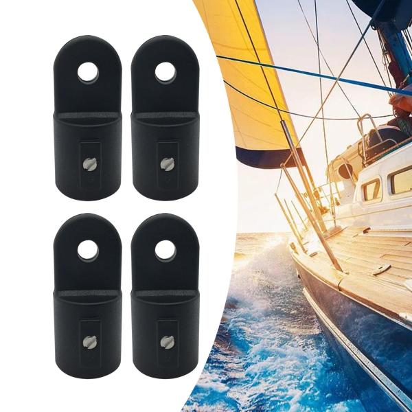 ナイロン ボート ビミニ トップ フィッティング ラウンド インサイド アイエンド ハードウェア 7/8 インチ チューブ用 4 個
