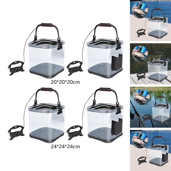 釣りバケツ透明EVA水容器釣りガーデニング屋外小型
