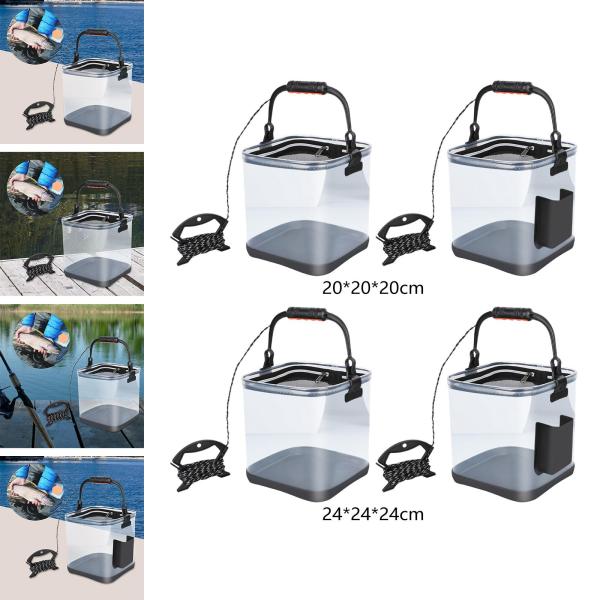 釣りバケツ透明EVA水容器釣りガーデニング屋外小型