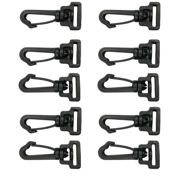10x スイベル スナップ フック ウェビング ストラップ バックル 多機能回転ロブスター爪クラスプ スイベル クリップ ハンドバッグ、DI