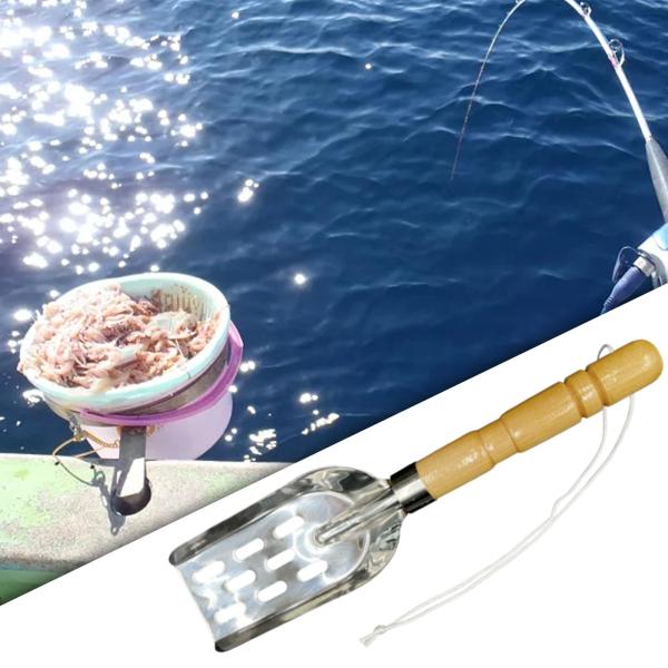 プロのエビ餌シャベル屋外再利用可能使いやすいノンスリップポータブルステンレス鋼釣りシャベル