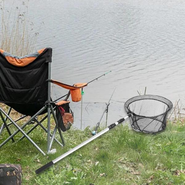ポータブル折りたたみ釣りランディングネットアルミニウム合金淡水海水 1.5 メートル