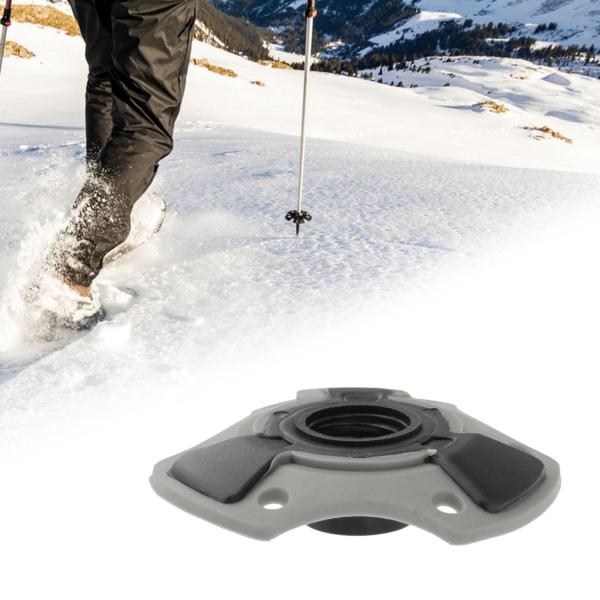 トレッキングポール スノーバスケット 15mm ネジ式取り外し可能な泥ホルダー スキーポールバスケット グレー