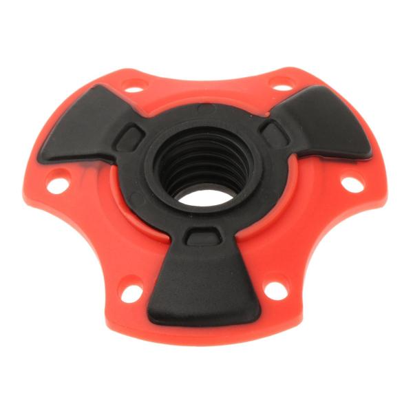 トレッキングポール スノーバスケット 15mm ネジ式取り外し可能な泥ホルダー スキーポールバスケット レッド