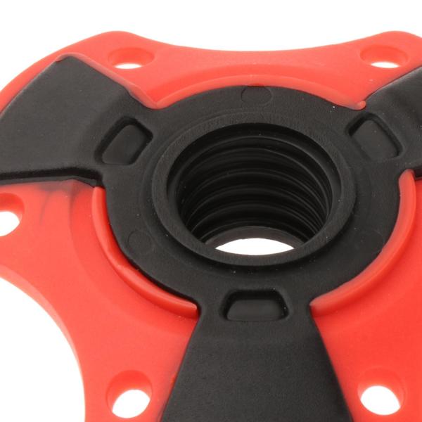 トレッキングポール スノーバスケット 15mm ネジ式取り外し可能な泥ホルダー スキーポールバスケット レッド
