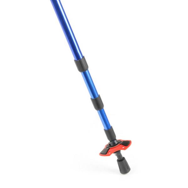 トレッキングポール スノーバスケット 15mm ネジ式取り外し可能な泥ホルダー スキーポールバスケット レッド