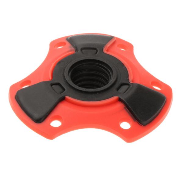 トレッキングポール スノーバスケット 15mm ネジ式取り外し可能な泥ホルダー スキーポールバスケット レッド