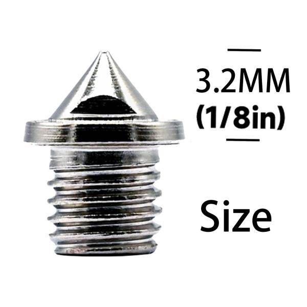 12x トラックスパイク 交換用スパイク 頑丈 ポータブル 耐久性のある 合金鋼 スパイク トラックシューズ用 ジョギング ハイキング バッ