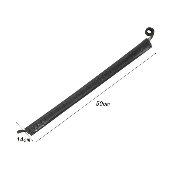 アウトドア  クライミング ロープ プロテクター アブセイリング 登山 ラペリング用 ブラック 50cm