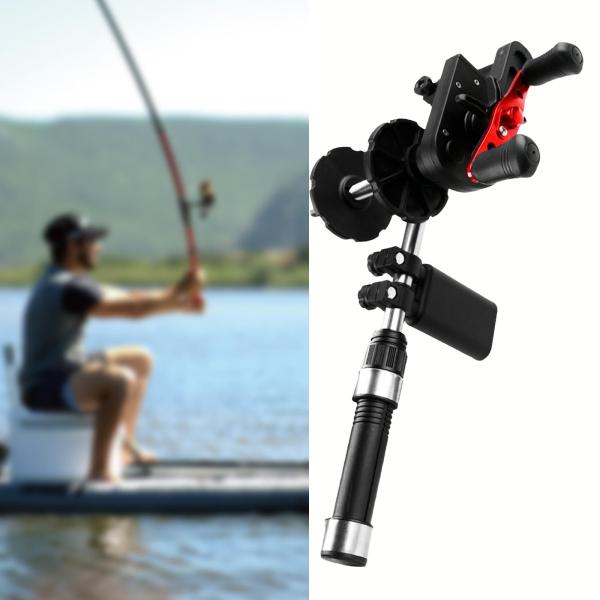 釣りリールラインスプーラー安定した調整可能な使いやすいポータブルリールホルダーハンドヘルド