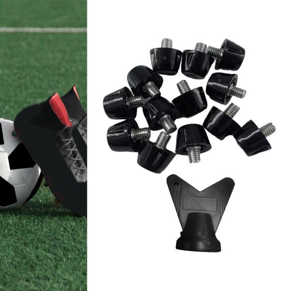 12個のサッカーシューズスパイク、レンチ付き、ネジネジ径5mm、しっかりとしたグラウンドサッカーシューズスパイク、トレーニング用ラグビーシュ