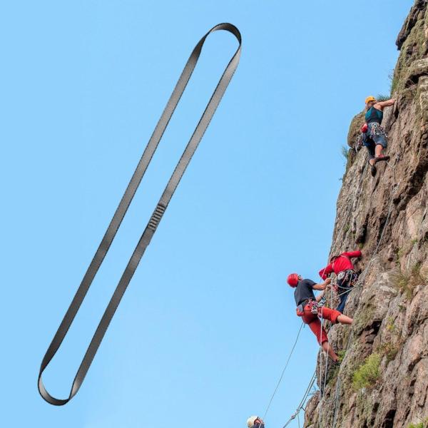 クライミングスリングランナー安全ベルト高強度23kNロッククライミング機器180cmグレー