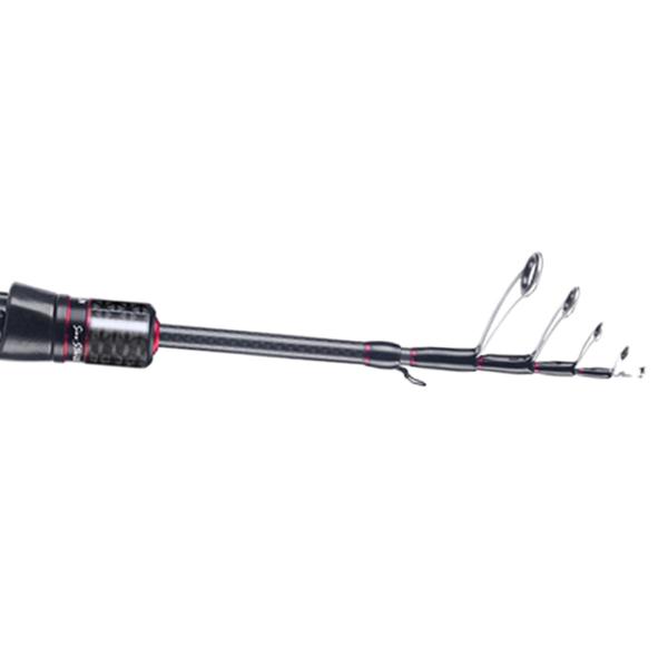 カーボンファイバー釣竿伸縮釣竿耐久性のある格納式ハンドル釣りツールスケトウダラ旅行サーモン用