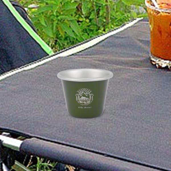 キャンプ コーヒーマグ ビールジョッキ ステンレス鋼 ドリンクカップ キャンプファイヤー ピクニック用 グリーン