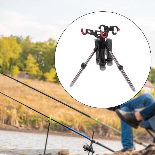釣り竿三脚ブラケットポータブル釣竿ホルダー船マリンカヤックグレー黒 39 センチメートル