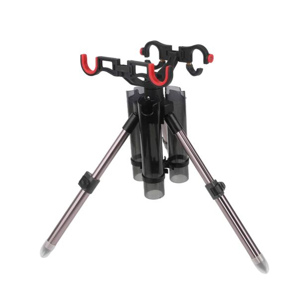 釣り竿三脚ブラケットポータブル釣竿ホルダー船マリンカヤックグレー黒 39 センチメートル