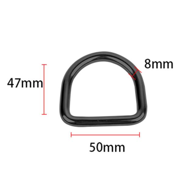 2 個ステンレス鋼 D リングコネクタリング犬のリーシュ縫製プロジェクト 8 ミリメートル x 50 ミリメートル x 47 ミリメートル
