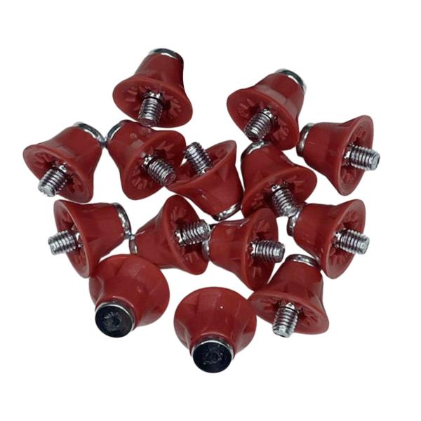 14 個トラックシューズアクセサリー 13mm フットボールブーツスタッドアスレチックスニーカー用レッド