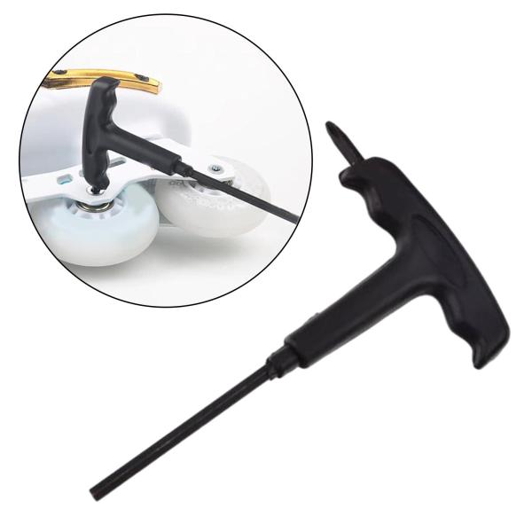 ローラースケート T ハンドルレンチ ホームメンテナンス用 信頼性の高いドライバー 耐久性のある滑り止めロングボードアクセサリー、スケートボードツール