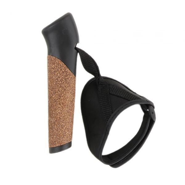 松葉杖ハンドル杖ハンドル、リストストラップ付き、ハンドルグリップポールハンドルグリップ、バックパッキングアウトドア用