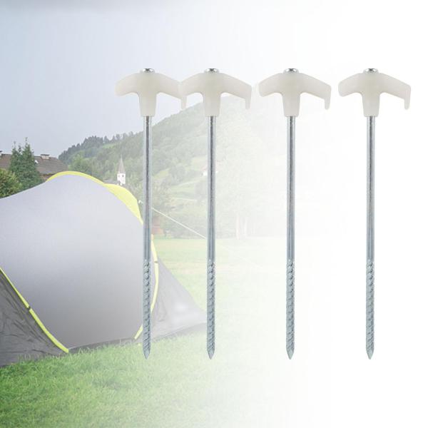 テント杭 4本 テント固定釘 壊れないキャノピー杭 ポータブルテントペグ グラウンド杭 庭 屋外 ピクニック ハイキング用