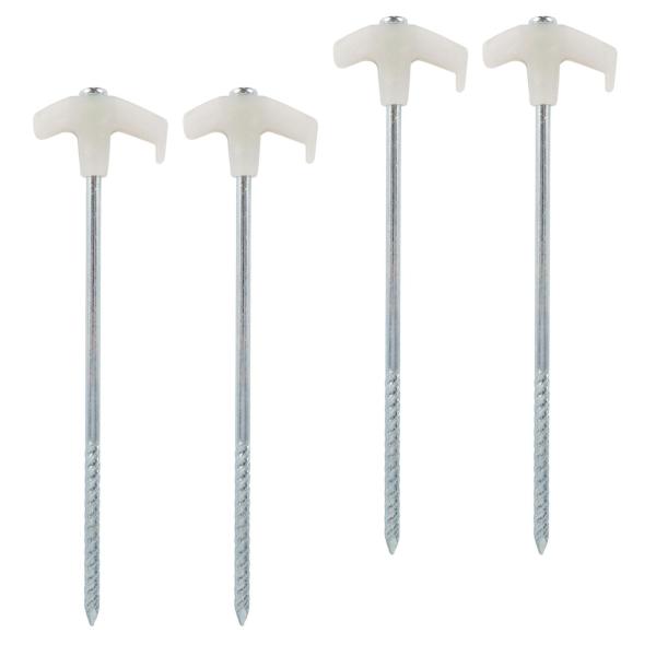 テント杭 4本 テント固定釘 壊れないキャノピー杭 ポータブルテントペグ グラウンド杭 庭 屋外 ピクニック ハイキング用
