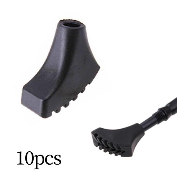 ウォーキングポールチップ 10個 ハイキングポールチップ ゴム ブーツチップの交換用 トラクショングリップトレッド付き 登山用 トレッキングスティック