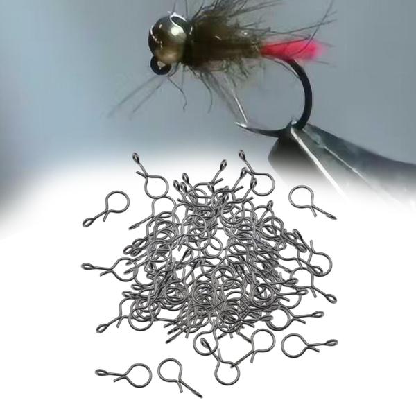 フライフィッシングスナップ 淡水・海水用 フライフックスナップ ノットスナップ XL 100個