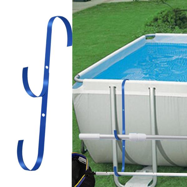 プールポールハンガーリンクフェンスフックホルダーフックポールハンガーオーガナイザーガーデン機器スキマープールアクセサリーブラシ用
