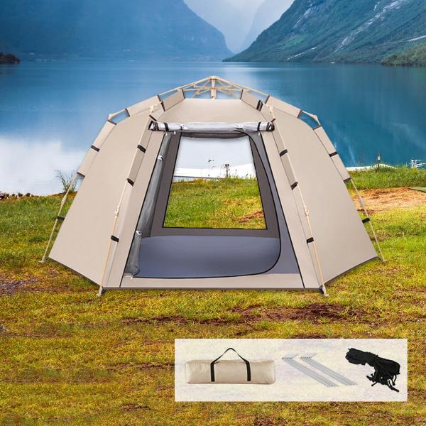 屋外自動テント キャンプテント 通気性 ポータブルポップアップテント ピクニック 旅行 バックパッキング 釣り 登山用