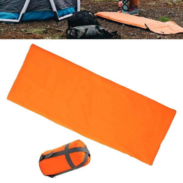 封筒型寝袋 シングル寝袋 登山 バックパッキング 緊急用 オレンジ