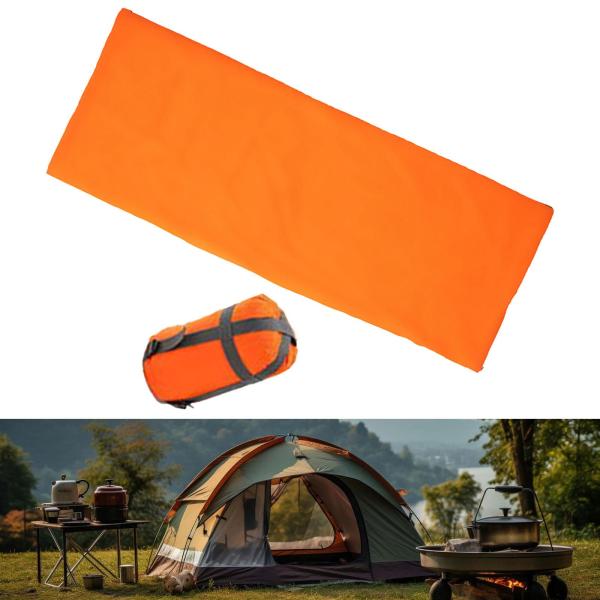 封筒型寝袋 シングル寝袋 登山 バックパッキング 緊急用 オレンジ