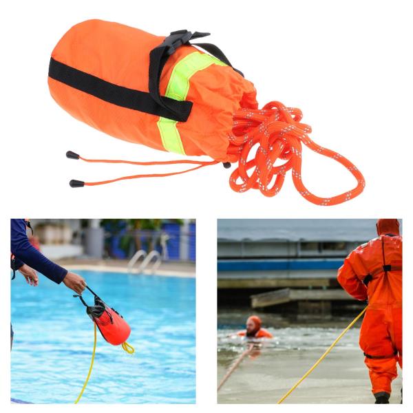 水投げ用スローバッグ 反射カヌー ラフティング フローティングスローイングライン 21mロープ