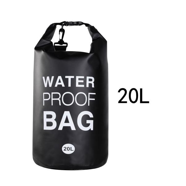 防水ドライバッグ ポータブル防水収納バッグ 釣り キャンプ ビーチ用 20L