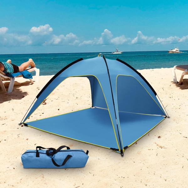ビーチテント ドームテント キャリーバッグ付き 保護防水サンシェルター キャノピー 公園 釣り 旅行 ピクニック アウトドア用
