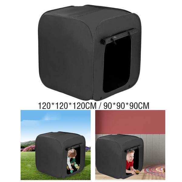 子供用遮光テント 折りたたみ式ポップアップテント 庭 屋内 屋外 カーニバル用 120cmx120cmx120cm