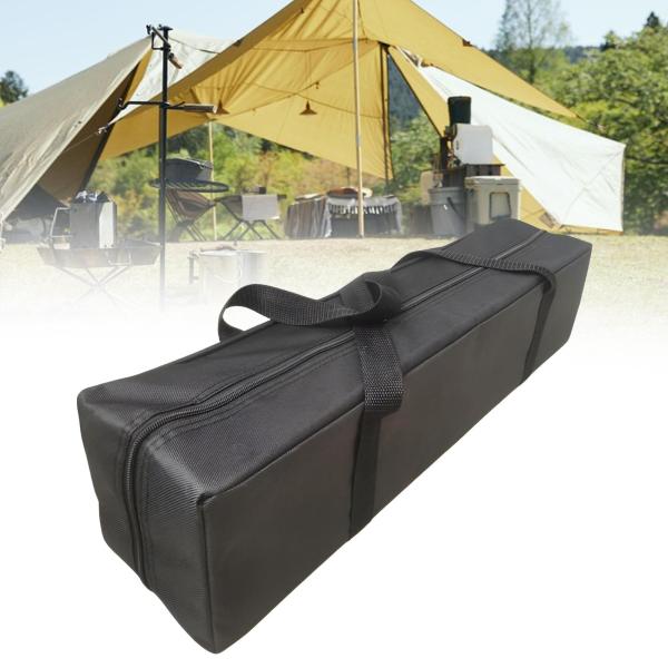 テントポール ジッパー付き収納バッグ ハイキング 調理器具用 丈夫な旅行用荷物バッグ 45x15x15cm