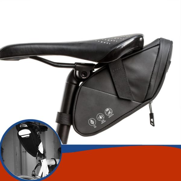 自転車サドルバッグ 収納バッグ 収納ポーチ 自転車ツールバッグ シートポストバッグ ホワイト 反射