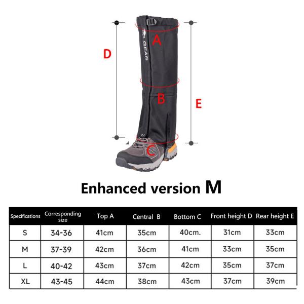 レッグゲイター アクセサリー ふくらはぎガード 女性用 スノーシューイング アウトドアアクティビティ M