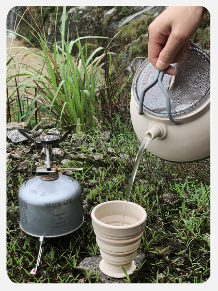 折り畳み式やかん 大容量 1.5L やかん 200MLカップ  500MLボウル シリコンケトル 直火 IH対応 湯沸かし 軽量 アウトドア調理器具