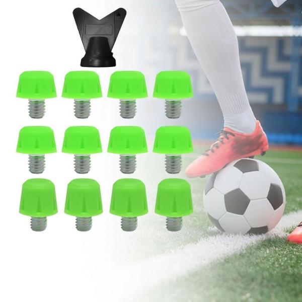 12 ピース サッカーシューズスパイク スポーツ用 室内運動用スニーカー グリーン