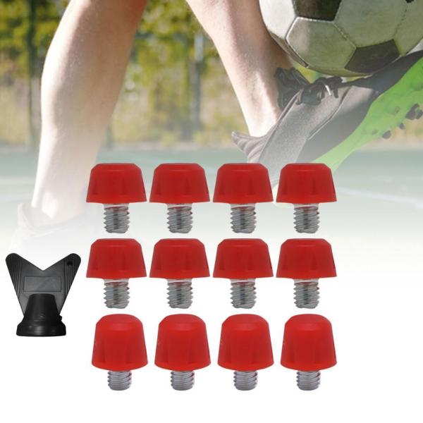 12 ピース サッカーシューズスパイク スポーツ用 室内運動用スニーカー レッド